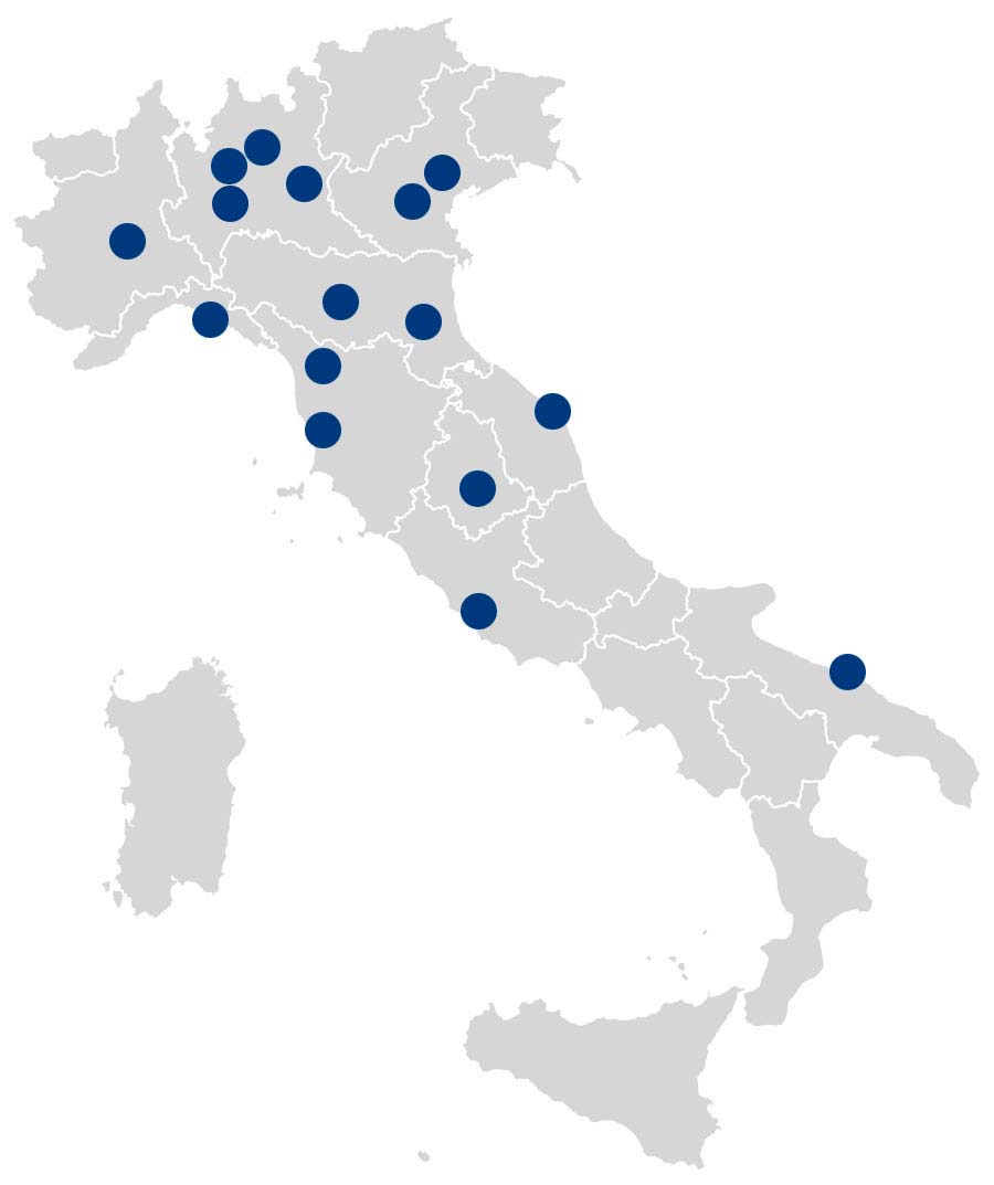 Mappa Italia per territori