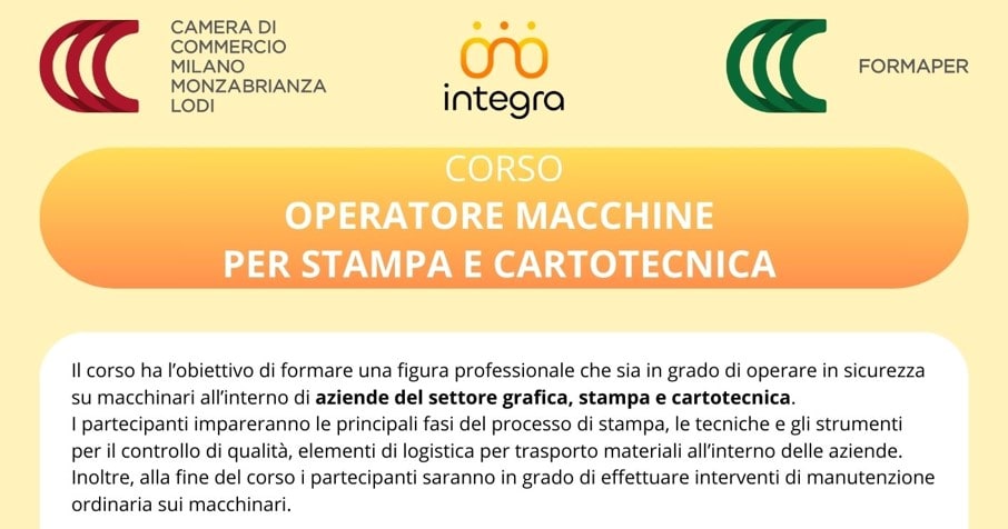 Invito a conoscere giovani operatori di stampa offset e legatoria/cartotecnica