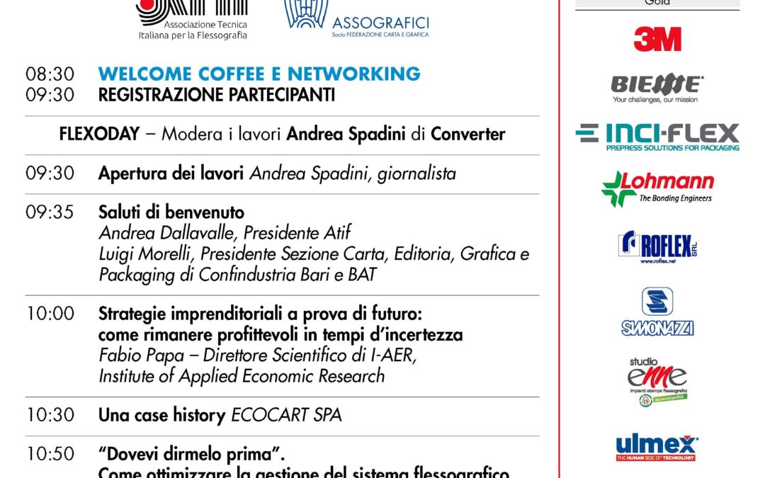 ATIF, Assemblea dei Soci e FlexoDay Sud 2025: la community flexo si incontra a Bari il 17 e 18 giugno 2025