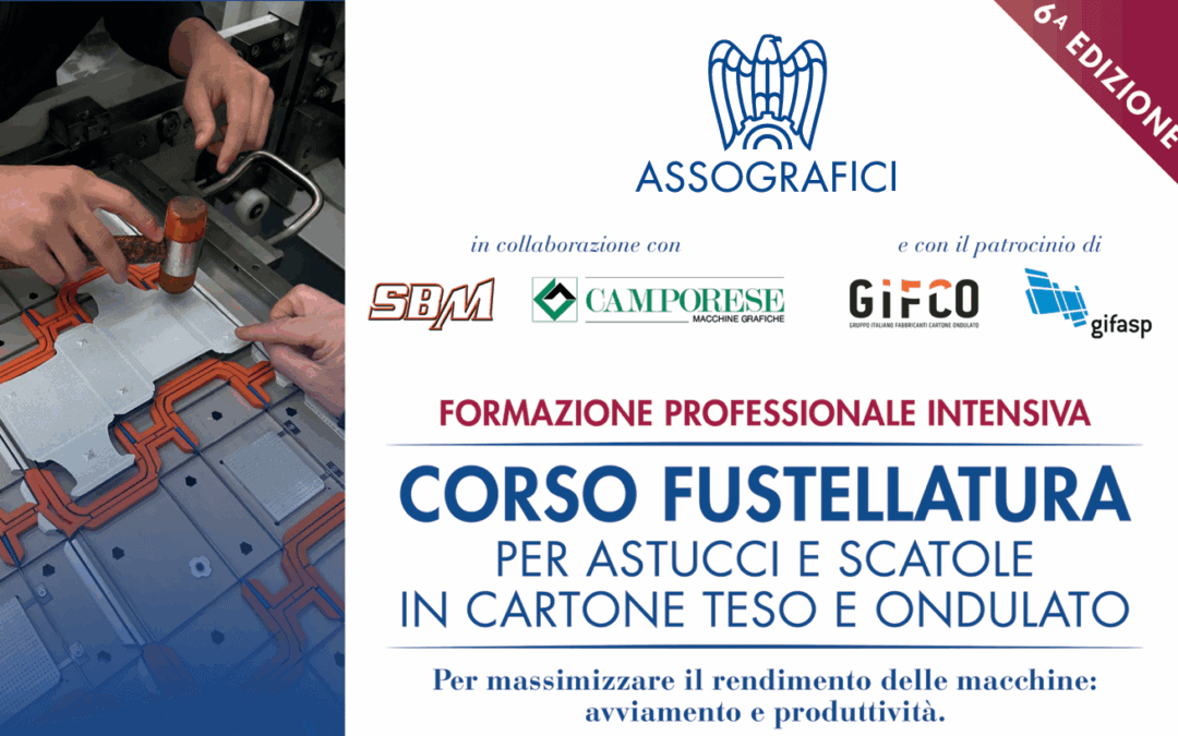 Corso di Fustellatura dal 17 al 21 novembre – Sesta edizione