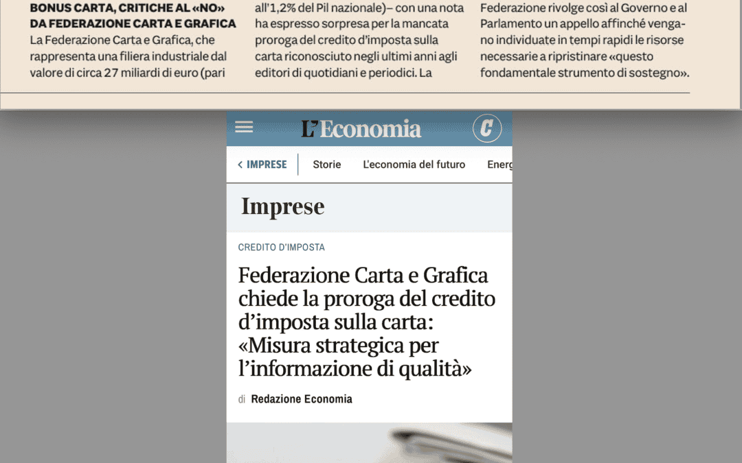 D’Amato: “Il credito d’imposta per quotidiani e periodici va ripristinato ed esteso ai libri”