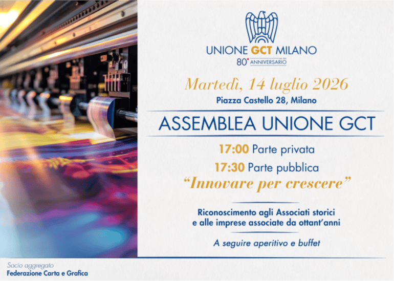 Assemblea Unione GCT Milano – “Innovare per crescere” – Martedì 14 luglio 2026